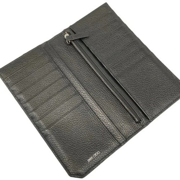 JIMMY CHOO Cooper Black Leather Long Wallet - Picture 3 of 7
